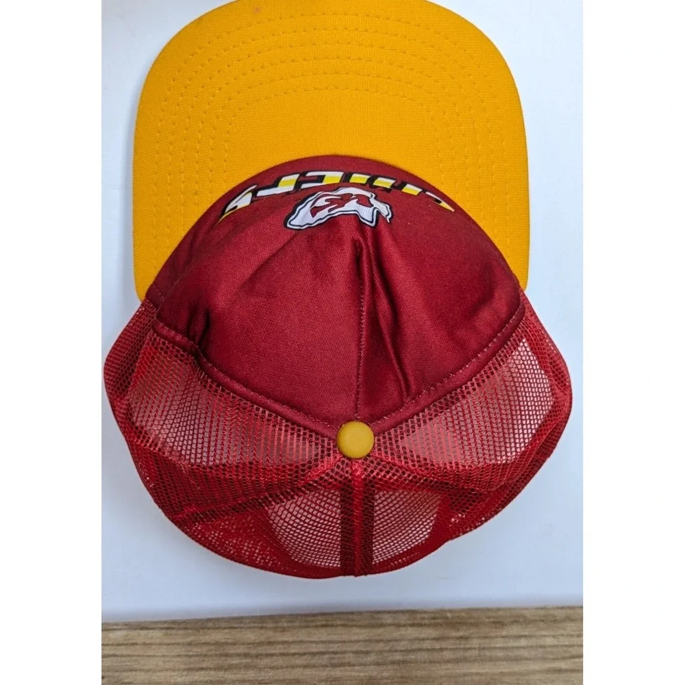 Vintage 1980s Kansas City CHIEFS Snapback Hat Red Logo New Era Trucker NFL Cap